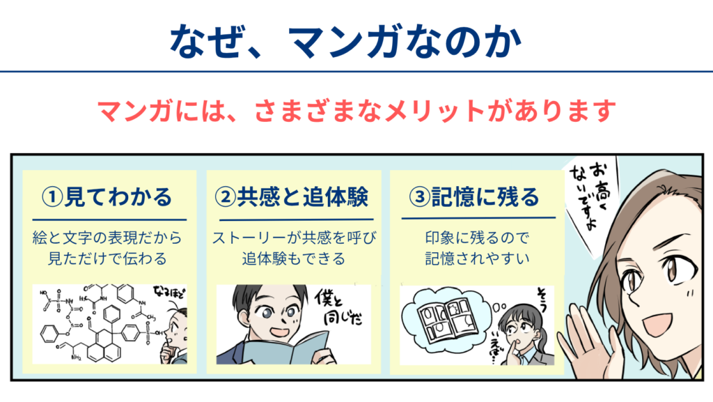 ビジネスマンガ活用の3大メリット